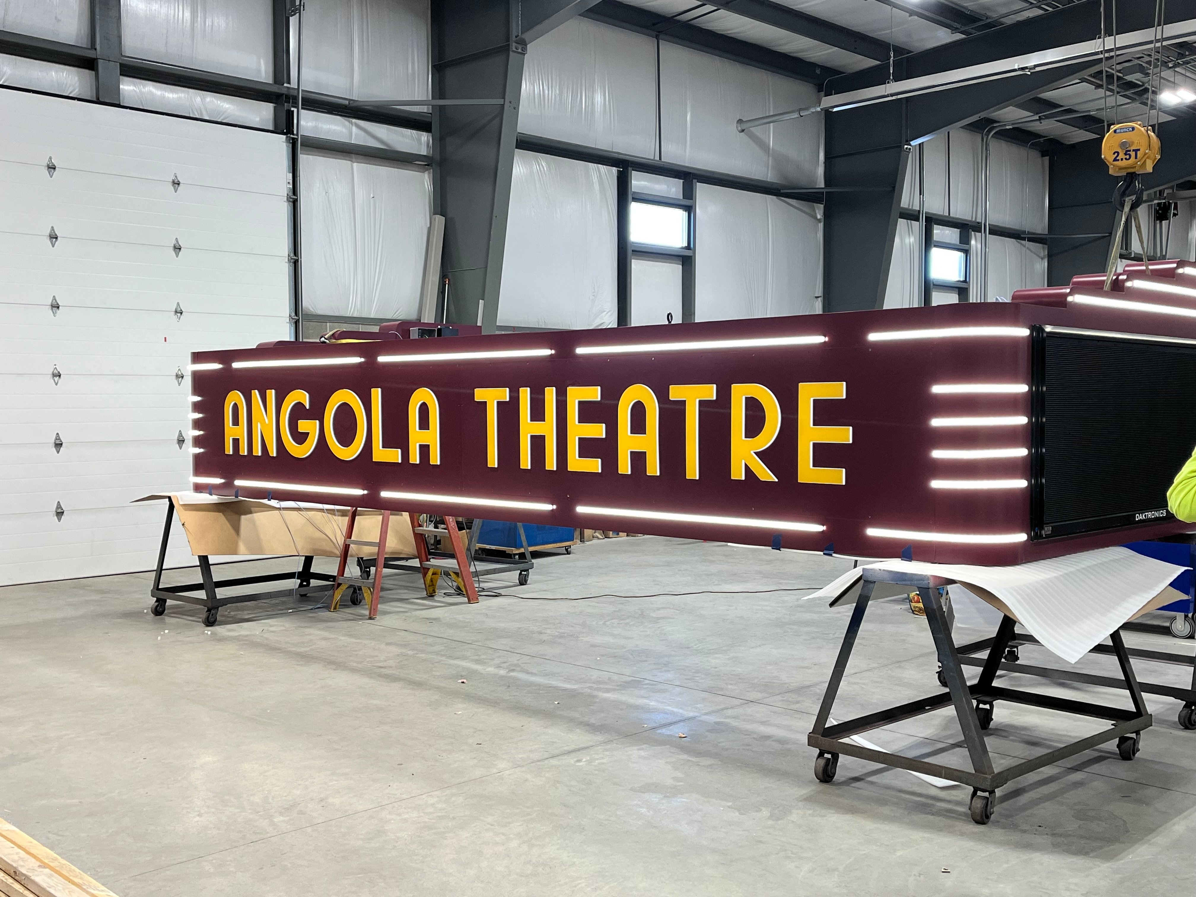 Angola Theatre Marquee in Manufacturing
