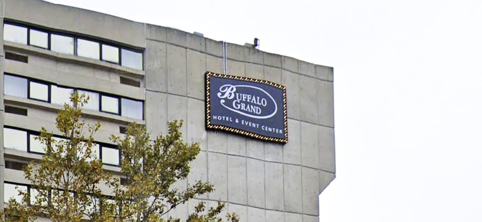 Buffalo Grand Hotel - Cabinet Sign with Marquis Lights