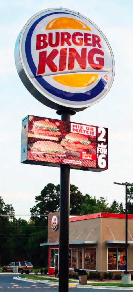 Custom Acrylic Pan Form Sign for Burger King