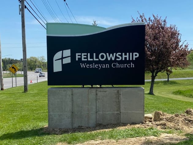 Fellowship Wesleyan Church - Monument Sign - Completion Photo 2-min (1)