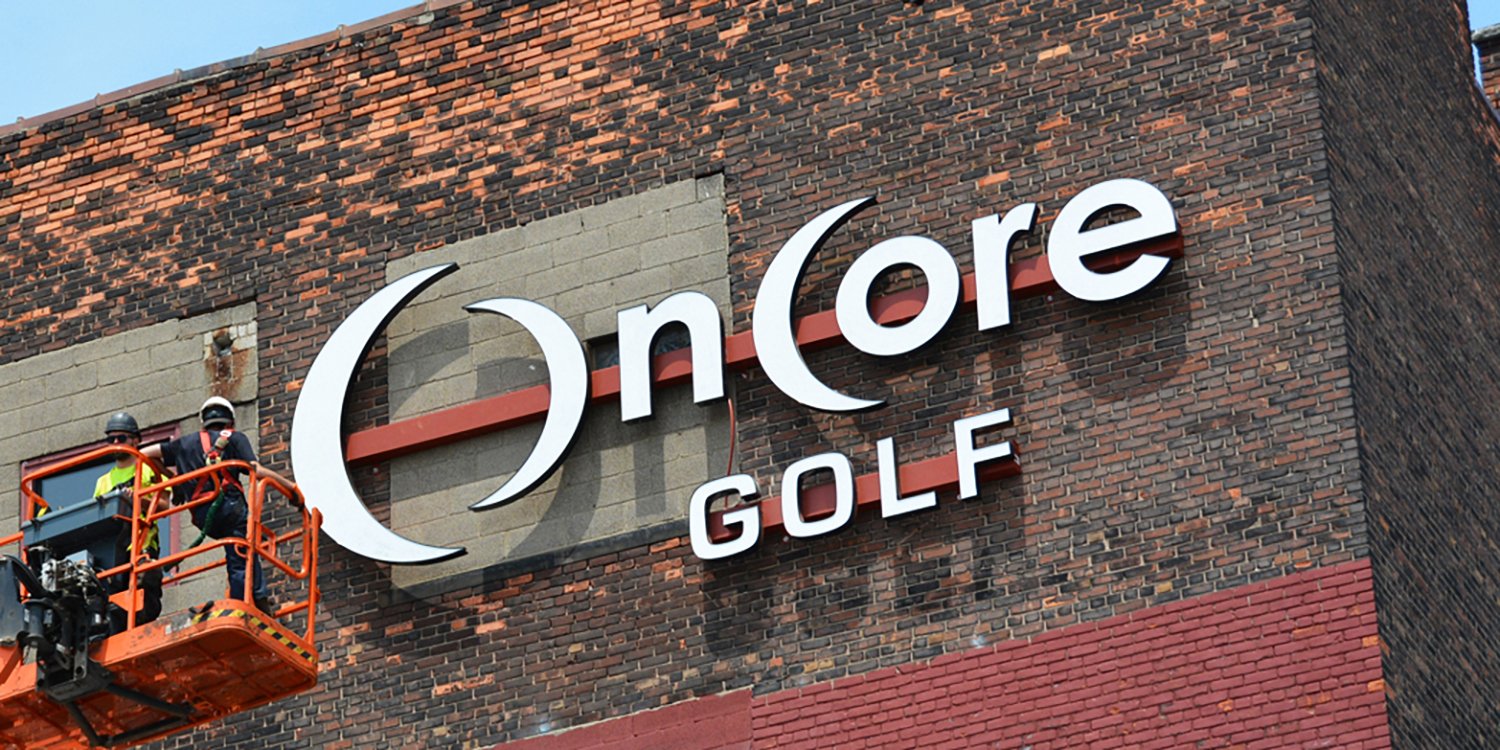 OnCore Golf - Channel Letter Signage Completion