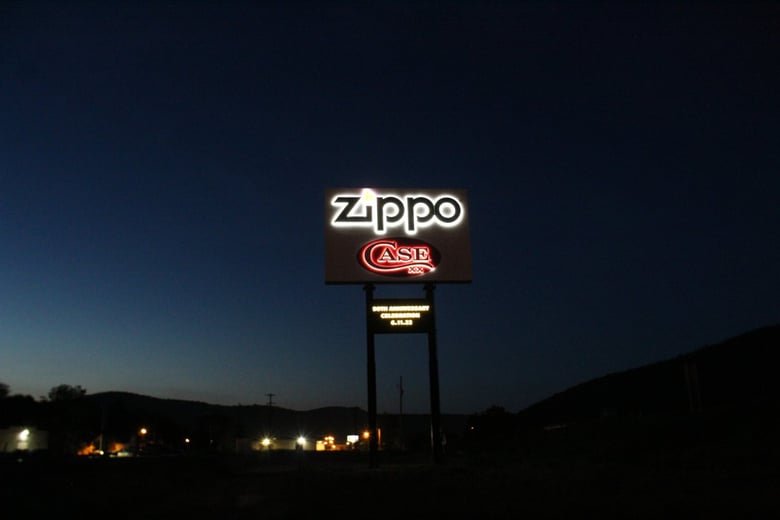 Zippo Pole Sign