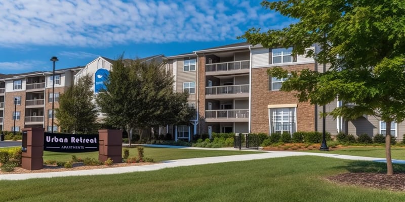 Apartment complex monument signs, 3