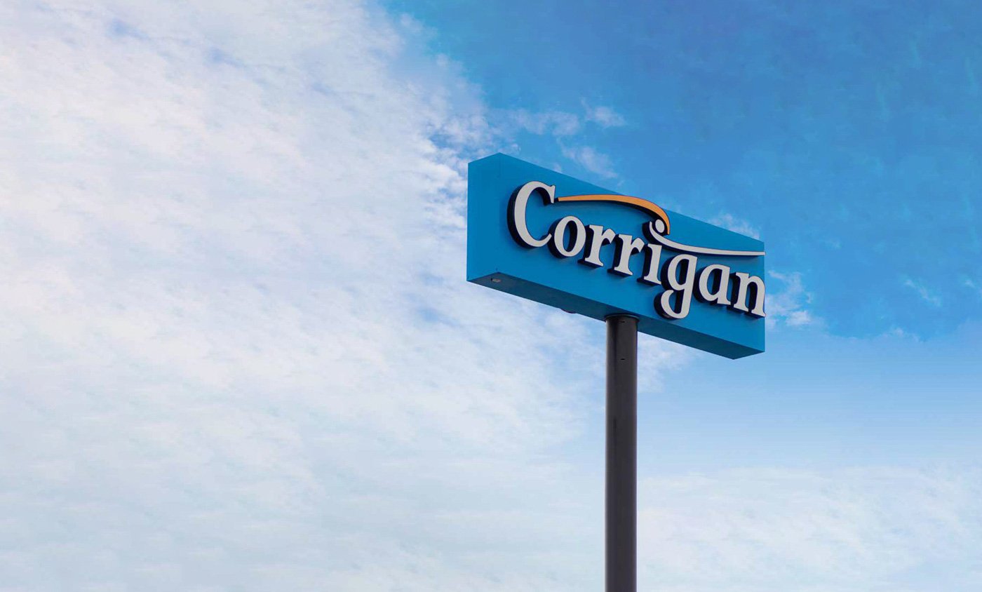 Corrigan commercial pole sign