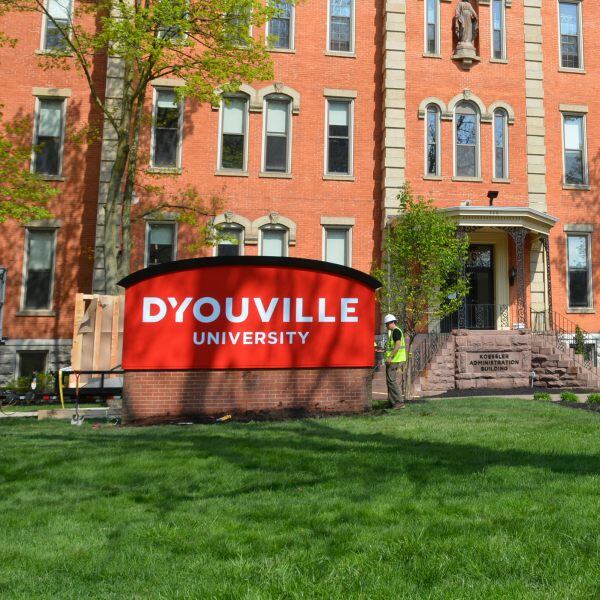 DYouville University - Campus Monument Sign (2)