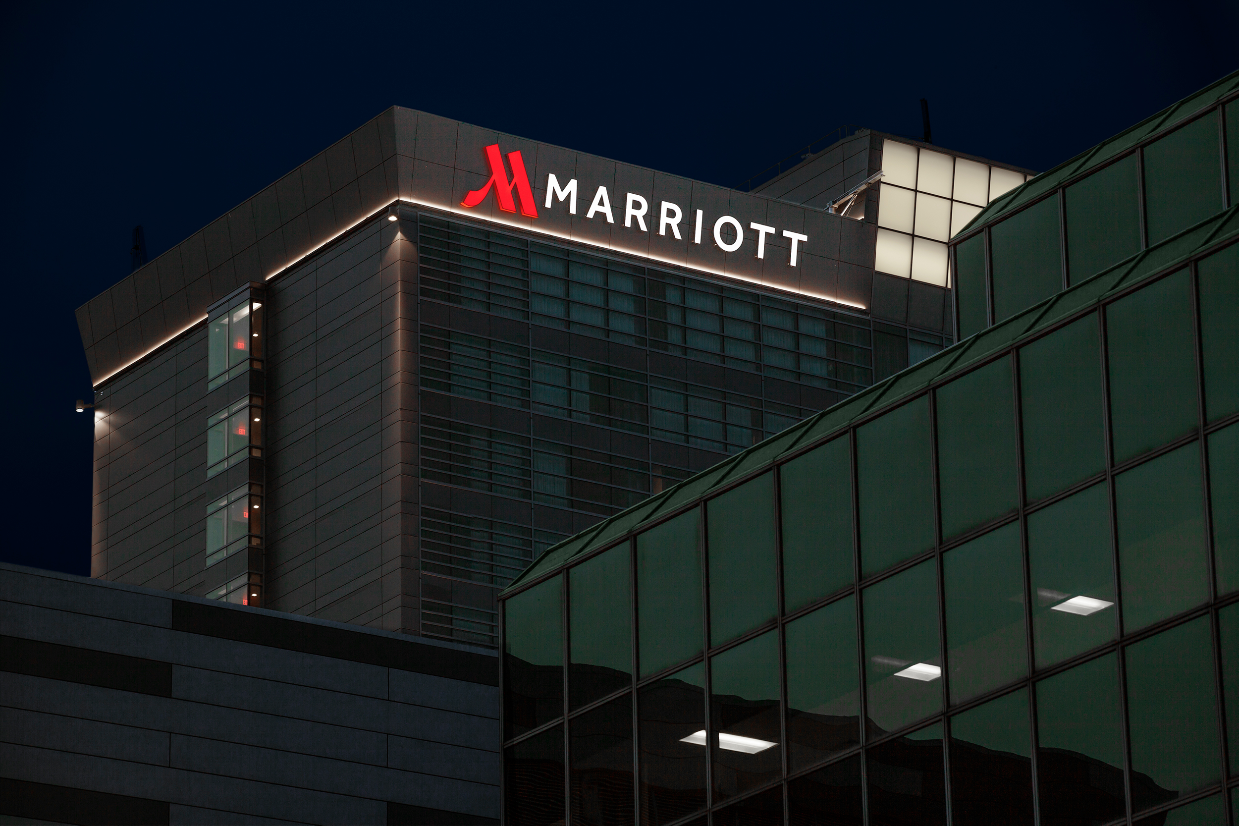Marriott LECOM Center Brand Logo Sign