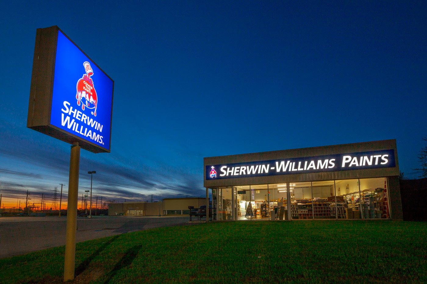 Sherwin WIlliams cabinet sign