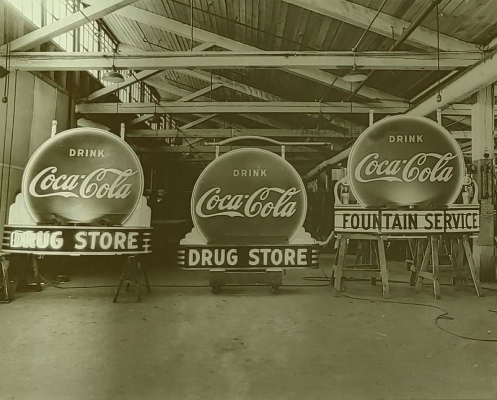 Coca-Cola signage with logo